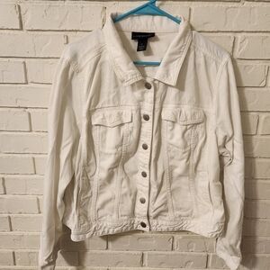 Lane Bryant White Jean Jacket Size 20